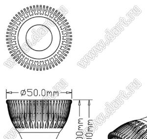 BL-SZGU10001PW лампа светодиодная; GU10; Uп=95...265В (AC 50/60 Гц); P=1Вт; 4000...4500К; нейтральный белый; Q=20...45°; Φν=75лм; D=50мм; L=60мм; 1 Вт эмиттер