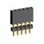 2209SDI-05G-935 розетка прямая однорядная с двойным изолятором (гнездо) на плату для монтажа в отверстия, шаг 2,00 мм А=3,8мм, В=9,35мм, 5 конт.