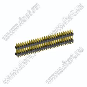 2208SMDI-60G-3090-PG вилка открытая прямая двухрядная приподнятая с направляющими на плату для поверхностного (SMD) монтажа; шаг 2,00 x 2,00 мм; (2x30) конт.