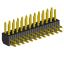 2204R-24G (2x12) вилка открытая угловая двухрядная на плату с увеличенным изолятором для монтажа в отверстия, шаг 2,00 x 2,00 мм, 24 конт.