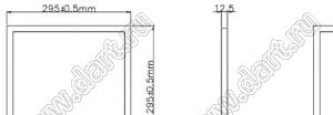 BL-PF0018WW панель светодиодная потолочная; 85...265V AC 50/60Hz; 300x300мм; P=18Вт; типоразмер светодиодов SMD5630; 2800...3500К; теплый белый; Φν=1170лм