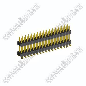 2208SMDI-34G-3090-PG вилка открытая прямая двухрядная приподнятая с направляющими на плату для поверхностного (SMD) монтажа; шаг 2,00 x 2,00 мм; (2x17) конт.