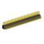 2204R-54G (2x27) вилка открытая угловая двухрядная на плату с увеличенным изолятором для монтажа в отверстия, шаг 2,00 x 2,00 мм, 54 конт.