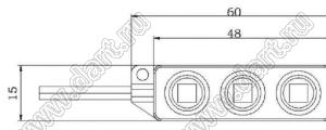 BL-LML505003R модуль светодиодный герметичный; 12В (DC); красный; P=0,72Вт; Φν=42-48лм; 3 шт. SMD5050; IP65; 60x15x6мм; Q=120°