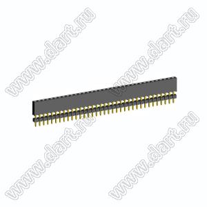 2209SDI-35G-935 розетка прямая однорядная с двойным изолятором (гнездо) на плату для монтажа в отверстия, шаг 2,00 мм А=3,8мм, В=9,35мм, 35 конт.
