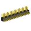 2204R-38G (2x19) вилка открытая угловая двухрядная на плату с увеличенным изолятором для монтажа в отверстия, шаг 2,00 x 2,00 мм, 38 конт.
