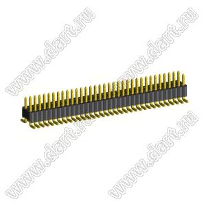 2206PB-68G-SM вилка открытая прямая двухрядная на плату для поверхностного (SMD) монтажа, шаг 1,27x2,54мм, 2x34конт.