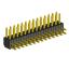 2204R-28G (2x14) вилка открытая угловая двухрядная на плату с увеличенным изолятором для монтажа в отверстия, шаг 2,00 x 2,00 мм, 28 конт.