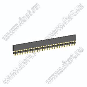 2209SDI-37G-935 розетка прямая однорядная с двойным изолятором (гнездо) на плату для монтажа в отверстия, шаг 2,00 мм А=3,8мм, В=9,35мм, 37 конт.