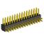 2204R-30G (2x15) вилка открытая угловая двухрядная на плату с увеличенным изолятором для монтажа в отверстия, шаг 2,00 x 2,00 мм, 30 конт.