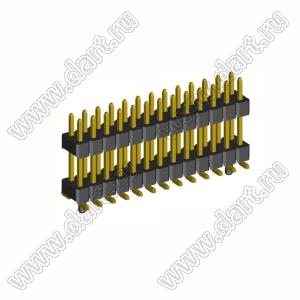 2208SMDI-26G-3090-PG вилка открытая прямая двухрядная приподнятая с направляющими на плату для поверхностного (SMD) монтажа; шаг 2,00 x 2,00 мм; (2x13) конт.