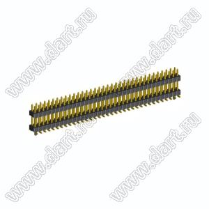 2208SMDI-70G-3090-PG вилка открытая прямая двухрядная приподнятая с направляющими на плату для поверхностного (SMD) монтажа; шаг 2,00 x 2,00 мм; (2x35) конт.