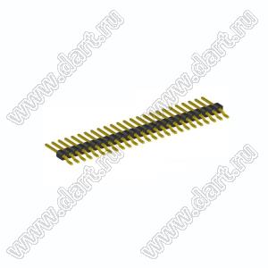 2211R-25G-SM вилка открытая прямая однорядная на плату для поверхностного (SMD) монтажа; шаг 2,54мм; 25-конт.