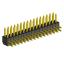 2204R-32G (2x16) вилка открытая угловая двухрядная на плату с увеличенным изолятором для монтажа в отверстия, шаг 2,00 x 2,00 мм, 32 конт.