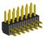 2204R-14G (2x7) вилка открытая угловая двухрядная на плату с увеличенным изолятором для монтажа в отверстия, шаг 2,00 x 2,00 мм, 14 конт.