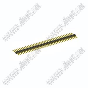 2211R-38G-SM вилка открытая прямая однорядная на плату для поверхностного (SMD) монтажа; шаг 2,54мм; 38-конт.