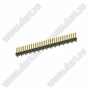 2211SM-29G-B1 вилка открытая прямая однорядная на плату для поверхностного (SMD) монтажа; шаг 2,54мм; 29-конт.