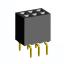 2214TB-06G-85-06 розетка двухрядная прямая на плату для монтажа в отверстия; 6-конт.; P=2,54мм
