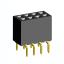 2214TB-08G-85-06 розетка двухрядная прямая на плату для монтажа в отверстия; 8-конт.; P=2,54мм