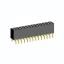 2214TB-28G-85-06 розетка двухрядная прямая на плату для монтажа в отверстия; 28-конт.; P=2,54мм