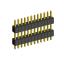 2199SADI-12G-1110 (PLLH1.27-12) вилка штыревая открытая прямая с двойным изолятором однорядная на плату для монтажа в отверстия, шаг 1,27мм, 1x12 конт.