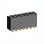 2214SM-14G-85 (PBD-14S) розетка двухрядная прямая (гнездо) на плату для поверхностного (SMD) монтажа, высота 8,5 мм; шаг 2,54 x 2,54 мм, 2х7 конт.; шаг 2.54мм; P=2,54мм