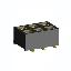 2214SM-06G-37D розетка двухрядная прямая (гнездо) на плату для поверхностного (SMD) монтажа, высота изолятора 3,7 мм, шаг 2,54 мм, 2х3 конт.
