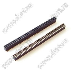 235-2100-M13-9 розетка SMD на плату 90 контактов,  шаг 1,27x1,27мм, высота 4,6мм