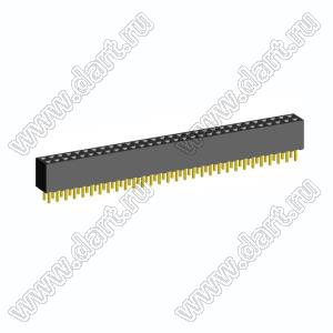 302214DS-60G-85 розетка розетка двухрядная прямая (гнездо) на плату для монтажа в отверстия, высота изолятора 8,5 мм; шаг 2,54 x 2,54 мм, шаг 2,54 мм, 2х30 конт.