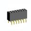 2214TB-14G-85-06 розетка двухрядная прямая на плату для монтажа в отверстия; 14-конт.; P=2,54мм