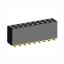 2214SM-18G-85 (PBD-18S) розетка двухрядная прямая (гнездо) на плату для поверхностного (SMD) монтажа, высота 8,5 мм; шаг 2,54 x 2,54 мм, 2х9 конт.; шаг 2.54мм; P=2,54мм