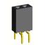 2212TB-02G-85-05-K0 розетка однорядная прямая (гнездо) на плату для монтажа в отверстия, высота изолятора 8,5 мм; 2-конт.; P=2,54мм