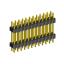 2213DI-24G-1940 (PLHD-24, KLS1-218-2-24-S-3.0*6.0*19.4) вилка штыревая открытая прямая с двойным изолятором двухрядная на плату для монтажа в отверстия; шаг 2.54мм; P=2,54x2,54мм; 2x12-конт.; 