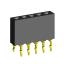 2212TB-05G-85-05 розетка однорядная прямая (гнездо) на плату для монтажа в отверстия, высота изолятора 8,5 мм; 5-конт.; P=2,54мм