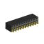 2214ВR-22G-SM (2259-0211ANG0MUT01) розетка с боковым входом двухрядная (гнездо) на плату для поверхностного (SMD) монтажа, шаг 2,54 x 2,54 мм, 2х11 конт.; шаг 2.54мм; P=2,54мм