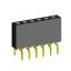 2212TB-06G-85-05-K0 розетка однорядная прямая (гнездо) на плату для монтажа в отверстия, высота изолятора 8,5 мм; 6-конт.; P=2,54мм