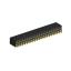 2214ВR-38G-SM (2259-0219ANG0MUT01) розетка с боковым входом двухрядная (гнездо) на плату для поверхностного (SMD) монтажа, шаг 2,54 x 2,54 мм, 2х19 конт.; шаг 2.54мм; P=2,54мм
