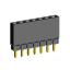 2209SDI-07G-1A розетка прямая однорядная с увеличенным изолятором (гнездо) на плату для монтажа в отверстия, шаг 2,00 мм, А=2,3мм, В=7,85мм, 7 конт.