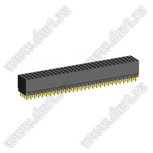 1999SDI-116G-1A розетка прямая четырехрядная с увеличенным изолятором (гнездо) на плату для монтажа в отверстия, шаг 2,00 x 2,00 мм, А=2,3мм, В=7,85мм, 4х29 конт.