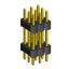 2233DI-009G-2616 (3x3) вилка открытая прямая с двойным изолятором трехрядная на плату для монтажа в отверстия, шаг 2,54 x 2,54 мм, 3х3 конт.