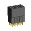 2203SDI-015G-3A розетка прямая трехрядная с увеличенным изолятором (гнездо) на плату для монтажа в отверстия, шаг 2,00 x 2,00 мм, А=2,3мм, В=10,85мм, 3х5 конт.