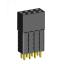 2207SDI-08G-5A розетка прямая двухрядная с увеличенным изолятором (гнездо) на плату для монтажа в отверстия, шаг 2,00 x 2,00 мм, А=2,3мм, В=13,85мм, 2х4 конт.