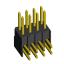 2215R-08G-383970 (2x4) вилка открытая угловая с увеличенным изолятором двухрядная на плату для монтажа в отверстия, шаг 2,54 x 2,54 мм, 2х4 конт.