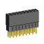 2207SDI-18G-2B розетка прямая двухрядная с увеличенным изолятором (гнездо) на плату для монтажа в отверстия, шаг 2,00 x 2,00 мм, А=3,8мм, В=9,35мм, 2х9 конт.