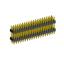 2233DI-057G-2616 (3x19) вилка открытая прямая с двойным изолятором трехрядная на плату для монтажа в отверстия, шаг 2,54 x 2,54 мм, 3х19 конт.