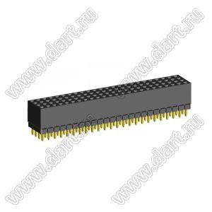 1999SDI-096G-1A розетка прямая четырехрядная с увеличенным изолятором (гнездо) на плату для монтажа в отверстия, шаг 2,00 x 2,00 мм, А=2,3мм, В=7,85мм, 4х24 конт.