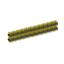 2233DI-111G-2616 (3x37) вилка открытая прямая с двойным изолятором трехрядная на плату для монтажа в отверстия, шаг 2,54 x 2,54 мм, 3х37 конт.