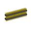 2233DI-060G-2616 (3x20) вилка открытая прямая с двойным изолятором трехрядная на плату для монтажа в отверстия, шаг 2,54 x 2,54 мм, 3х20 конт.