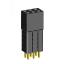 2207SDI-06G-5A розетка прямая двухрядная с увеличенным изолятором (гнездо) на плату для монтажа в отверстия, шаг 2,00 x 2,00 мм, А=2,3мм, В=13,85мм, 2х3 конт.