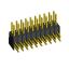 2215R-20G-383970 (2x10) вилка открытая угловая с увеличенным изолятором двухрядная на плату для монтажа в отверстия, шаг 2,54 x 2,54 мм, 2х10 конт.